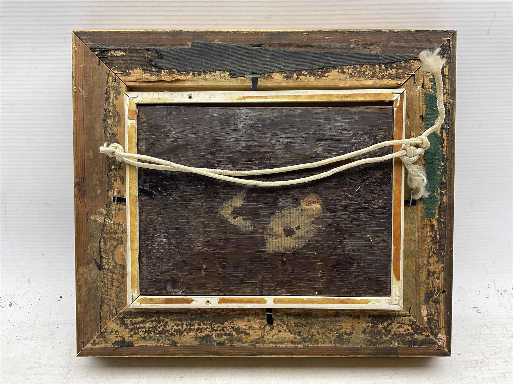 Samuel Williamson (British 1792-1840): Landscape with Goatherd, oil on panel signed and dated 1828, 13cm x 17cm 