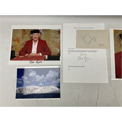 Dame Vera Lynn - collection of six signatures comprising TLS, album page and four colour photographs (including White Cliffs of Dover); signed photograph of John Mills; and signed photographs of film stars each with CoA including Bob Hope, Charlton Heston, Gene Autry, Sound of Music Julie Andrews and Christopher Plummer and Joanna Lumley
