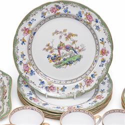Copeland Spode 'Eden' tea, coffee and dinner ware including plates in various sizes, soup and dessert bowls, tea and coffee cups and saucers, vegetable dish and cover etc 63 pieces