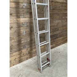 Clima aluminium extending ladders - 4.51m closed, extended 8.40m closed