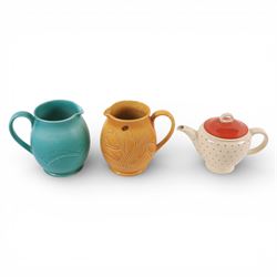 Collection of Susie Cooper ceramics, including jugs, vases and a teapot 