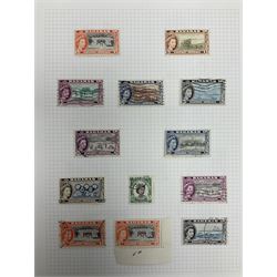 Antigua Queen Victoria and later stamps, including War stamp overprints etc and Bahamas Queen Victoria and later stamps, including Crown Colony, War Charity and other overprints etc, housed on pages
