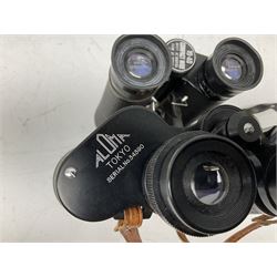 Nine cased pairs of binoculars, to include Embassy 8x40, Tasco 7x35, Zenith 10x50 Field. Opticron 10x50, Swift 8x40 Grand Prix Mk I, etc