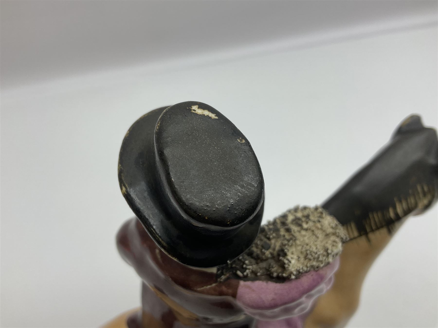 19th century Staffordshire figure of Robert Peel, titled 'Sir Robert Peel', modelled on horseback, atop an oval plinth base featuring a naturalistic and floral design, H30cm 