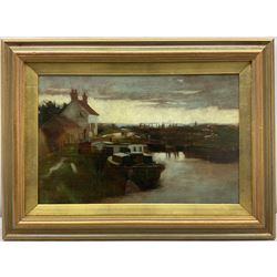 Frederick (Fred) William Elwell RA (British 1870-1958): 'Leven Canal East Yorkshire', oil on panel signed and dated '94, 23cm x 36cm 
Provenance: East Yorkshire dec'd estate; with Dee Atkinson & Harrison, Driffield, 16th February 2007 Lot 486