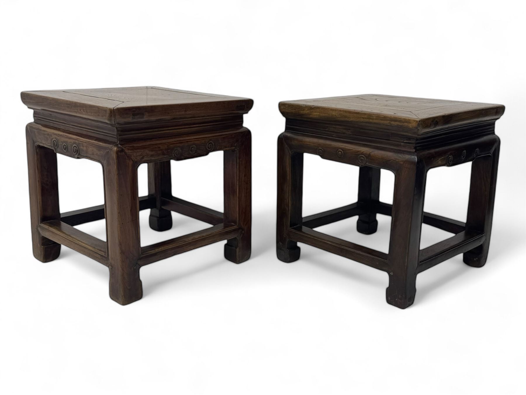 Chinese Elm Square Side Table - 19thC Chinese Elm Square Side Table - 19thC