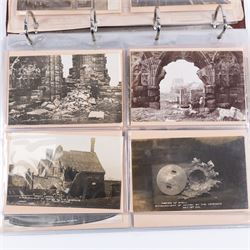 One-hundred and seventy two early 20th century Whitby view postcards, including a detailed collection documenting the destruction of Whitby following the bombardment by the German Fleet in 1914, a selection depicting the construction of the pier extensions, the opening of the new river drawbridge, a re-enactment of the medieval tradition of building the 'Penny Hedge' and the 1932 flooding of the town centre, together with a selection depicting social events at Spa, all housed within a Stanley Gibbons Picture Postcard Album