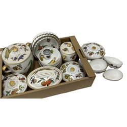 Royal Worcester Evesham pattern part dinner service, to include seven bowls of various sizes, five covered tureens of various sizes and shapes, flan dishes etc (23)