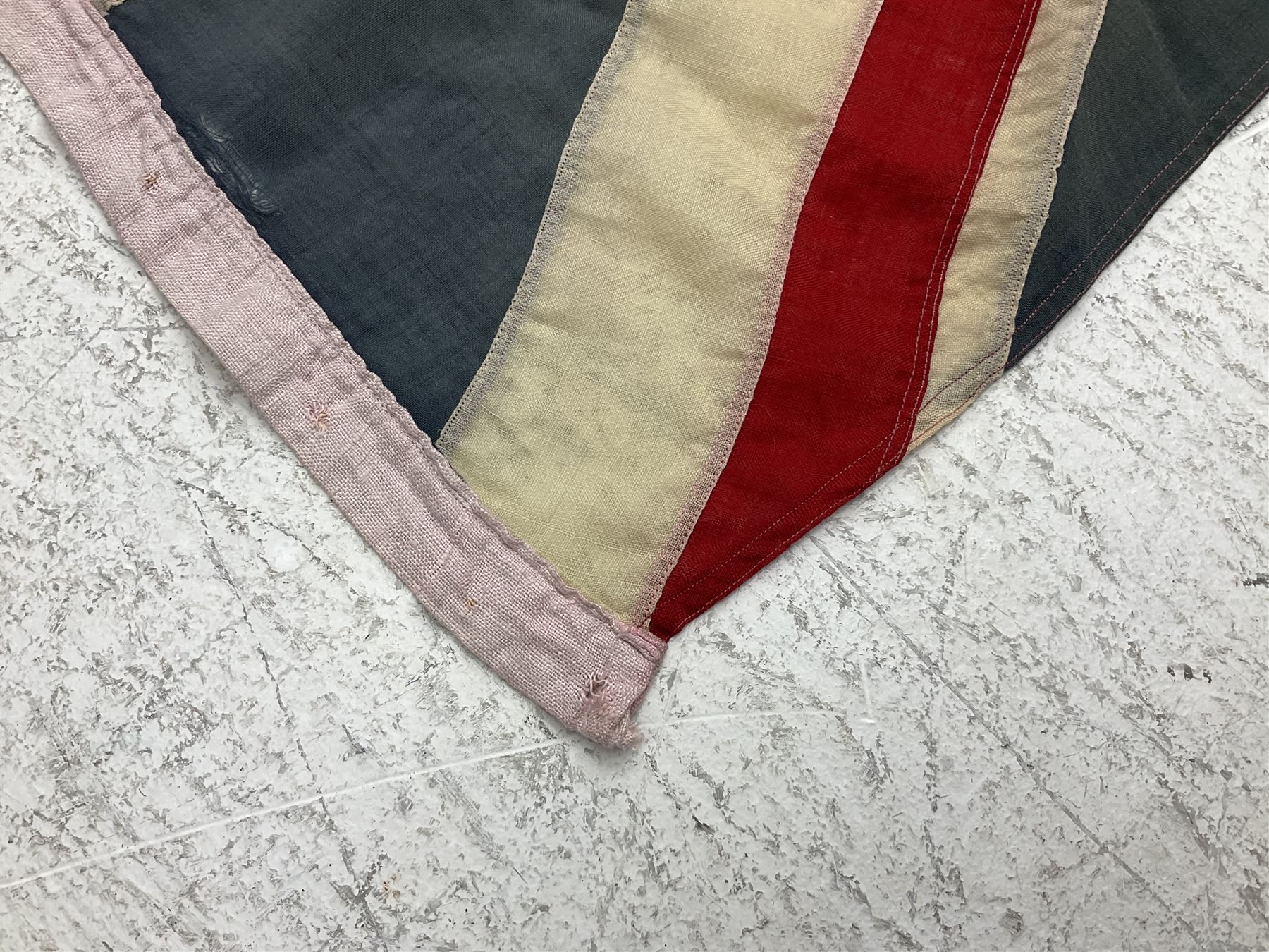 Large linen union jack flag, H89cm, W170cm