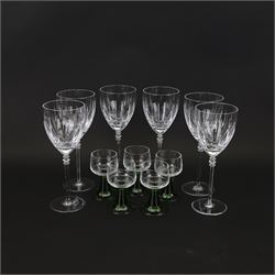 Set of six Louise Kennedy wine glasses, 