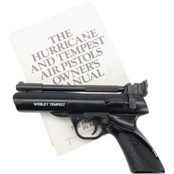 Webley Tempest .22 air pistol, the chamber marked 'Webley Tempest' and 'Webley & Scott Ltd...