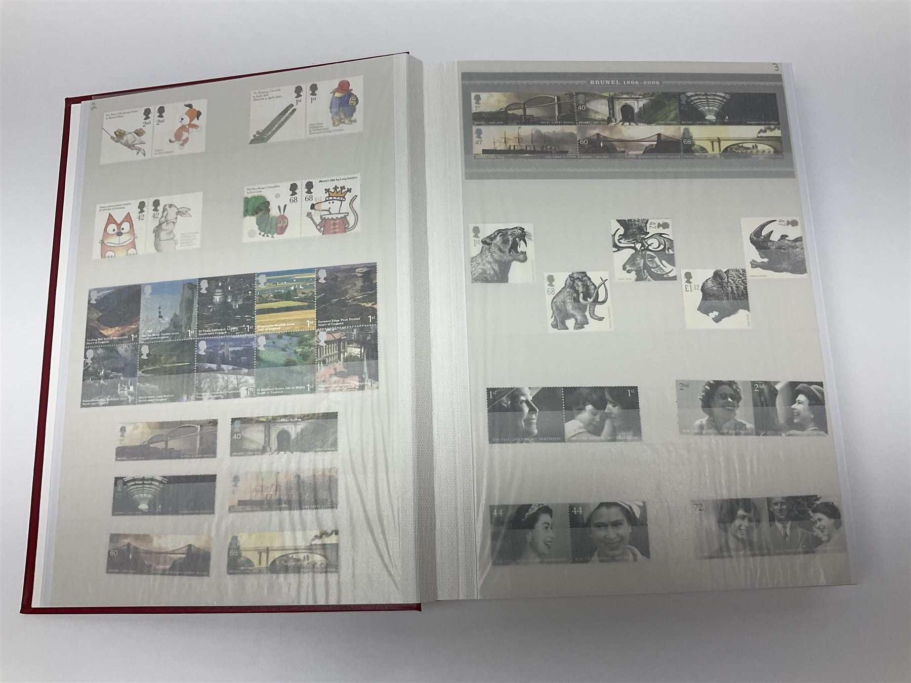 Queen Elizabeth II mint decimal stamps, housed in stock book folder, face value of usable postage approximately 900 GBP