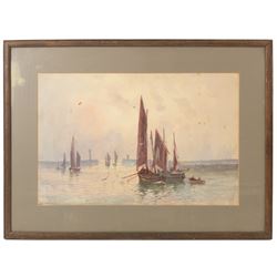 Frank Rousse (British fl.1897-1917): Whitby Outer Harbour, pair watercolours signed 36cm x 54cm (2)