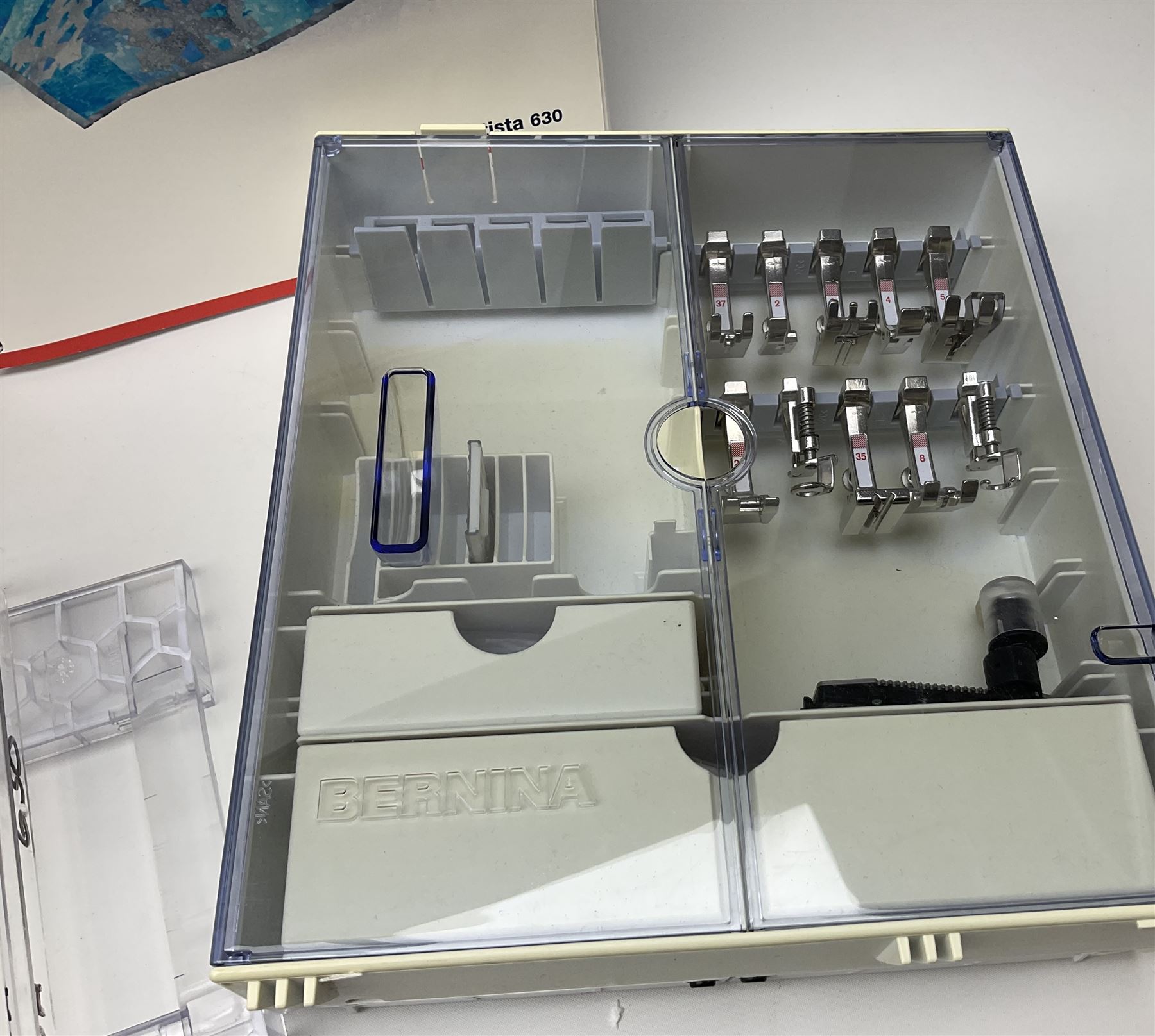 Bernina 'Artista' 630 computerised sewing machine with stitch regulator, carrying case, instruction booklet and accessories, in original box