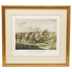 Thomas Sutherland (British 1785-1838) after Henry Thomas Alken (British 1785-1851): 'The High Mettled Racer', complete set of six engravings and aquatints with hand-colouring 37cm x 44cm (6)