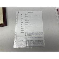 Captain (later Brigadier) Percy Howard Hansen V.C., D.S.O., M.C. 6th (Service) Battalion Lincolnshire Regiment - representative group of thirteen miniature dress medals comprising VC, DSO, MC, WW1 trio, GSM with Palestine clasp, four WW2 medals/stars, George VI Coronation Medal and French Croix-De-Guerre with MID leaves; all with ribbons on pinned bar for wearing; together with display of contemporary tunic ribbon bars for eight medals, framed with Lincolnshire Regiment cap badge, newspaper cutting and London Gazette extract; framed head and shoulder portrait of Hansen in uniform clearly showing his medal bars; and copies of related biographical information. Auctioneer's Note: Extract from the London Gazette 1st October 1915 regarding the VC 'For most conspicuous bravery on the 9th August 1915, at YILGHIN BURNU Gallipoli Peninsular. After the second capture of the 