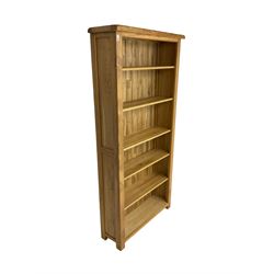 Light oak open bookcase