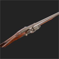 Brown Bess flintlock musket, 37in barrel, action marked with crowned GR and Tower, with brass mounts, the thinned butt marked 38, sling swivels, steel ramrod, overall L132cm
