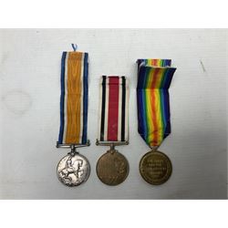 WW1 group of three medals comprising British War Medal and Victory Medal awarded to L-17280 Sjt. S. Riley R.A.; and Special Constabulary Medal to Sydney Riley; all with ribbons (3)