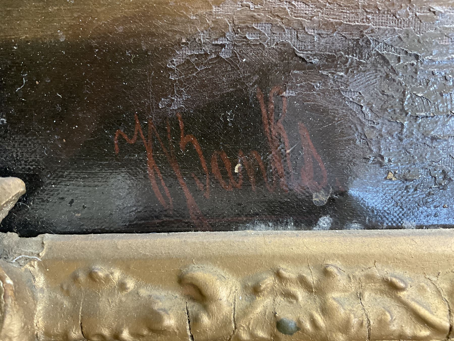 Thomas Joseph Banks (British 1828-1896): Sea Captain and his Wife - half length portraits, pair oils on canvas signed and one dated 1860, 90cm x 70cm (2) 
Notes: the ensign flying above the Captain's head appears to read Endaunted but may refer to the famous 'Undaunted' which was broken up in 1860