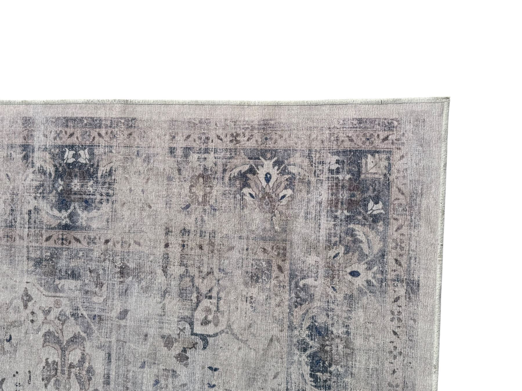Ruggable Sarah blue quartz rug, with non slip cushion backing