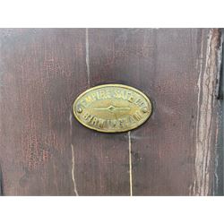 Victorian double cast iron safe by Empire safe Co. of Birmingham, two doors enclosing shelving, no keys - THIS LOT IS TO BE COLLECTED BY APPOINTMENT FROM DUGGLEBY STORAGE, GREAT HILL, EASTFIELD, SCARBOROUGH, YO11 3TX