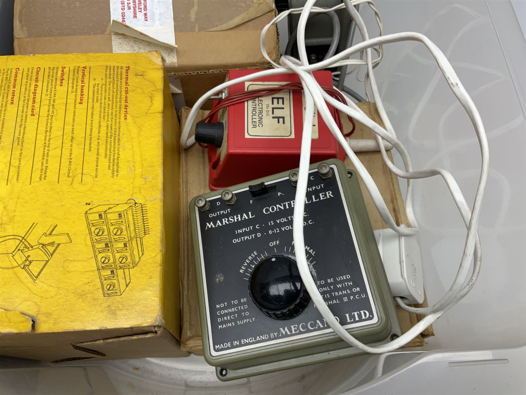 '00' gauge - Hornby Thomas the Tank Engine 0-6-0 locomotive No.1, boxed; electric turntable; various trackside accessories and spare parts; and six Marshall and other power controllers.