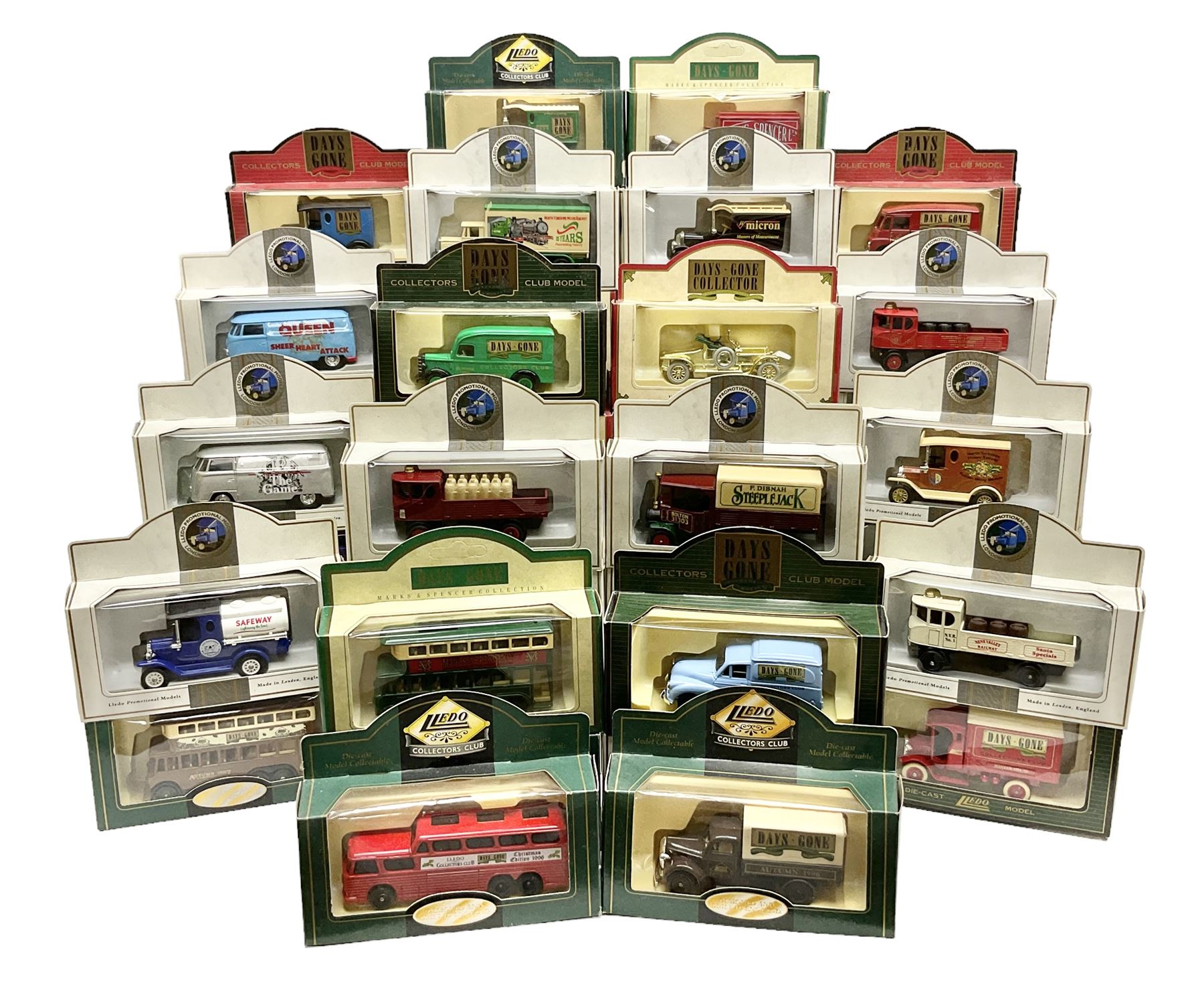 Collection of Days Gone/ Lledo die-cast models including thirty Lledo Promotional Models, seven Exclusive Edition and thirty-three Collectors Club models, all boxed (70)