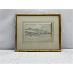 John Constable RA (British 1776-1837): 'Dover', pencil sketch titled and dated 1803, inscribed verso 14cm x 23cm