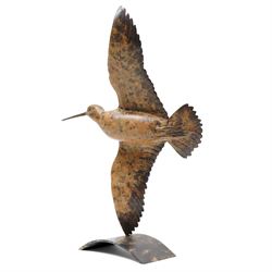 Ian Greensitt (British 1971-): 'Flying Snipe III', patinated bronze signed and numbered 8/12 to base, titled on accompanying COA, H40cm 