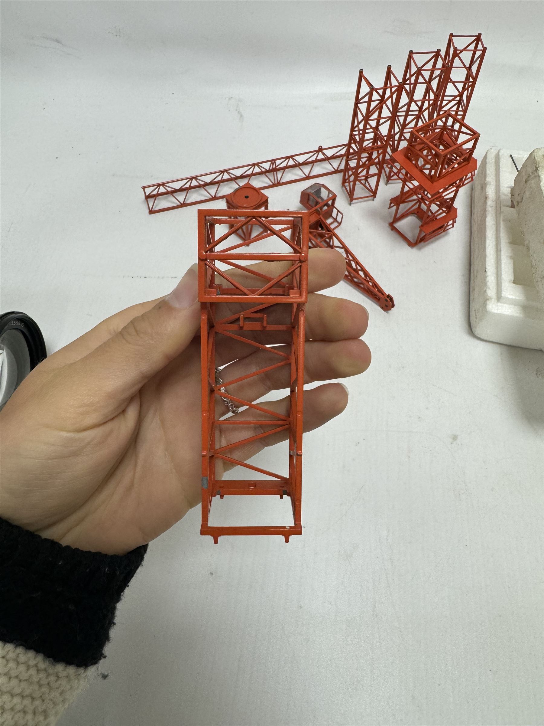 Two Conrad 1:87 scale Wolffkran Tower Crane models, both boxed