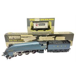 Wrenn '00' gauge - Class A4 4-6-2 steam locomotive 'Mallard' in LNER blue No.4468; boxed; and Refrigerator Van Eskimo Foods; boxed (2)