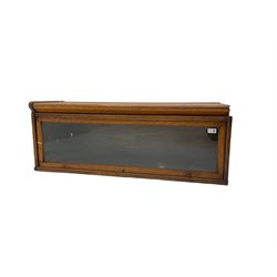 Mid-20th century oak sectional bookcase top, single up over glazed door