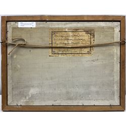 Mary Dawson Elwell (British 1874-1952): 'The *** from Chandolin Val d'anniviers Valais', oil on panel signed and dated 1932, original title label with artist's address verso 26cm x 35cm