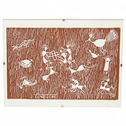 Jivya Soma Mashe (Indian 1934-2018): Fishing and Farming Scenes, two gouaches on paper signed, 14.5cm x 22.5cm (2) 