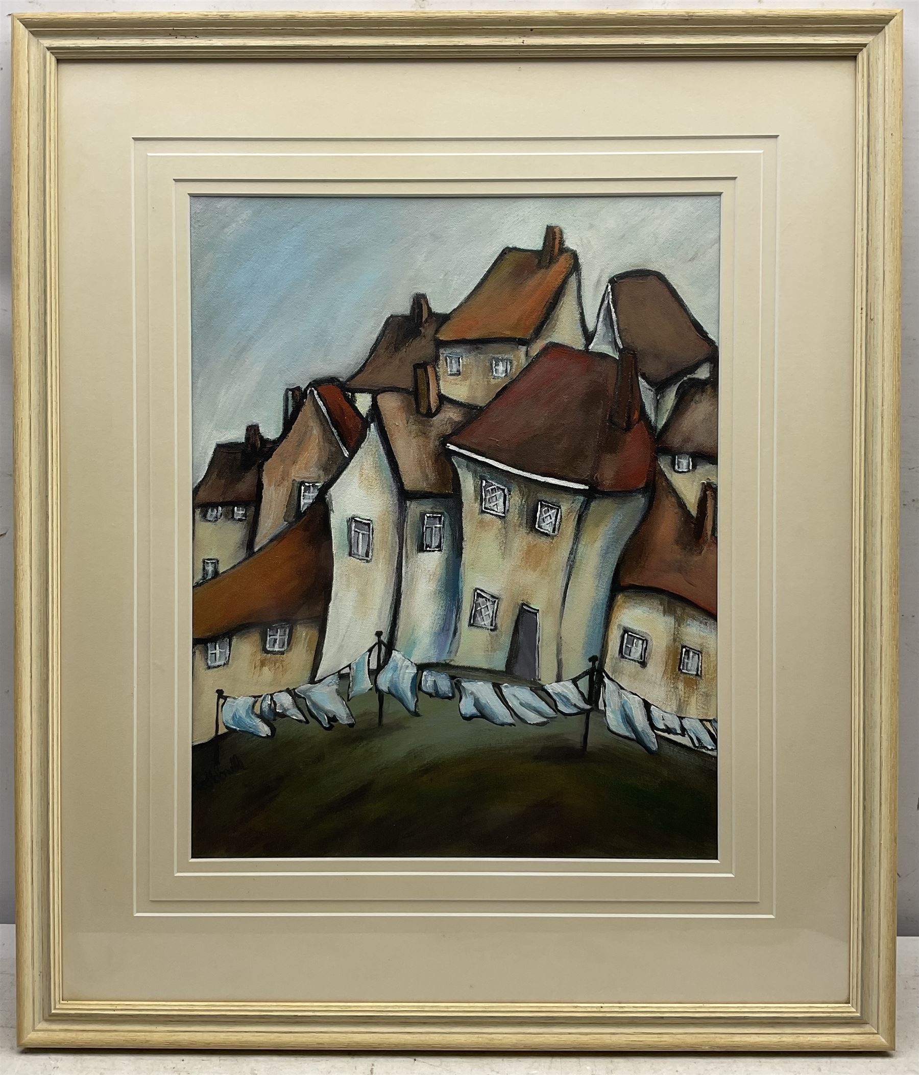 Lee McConville (British 1954-): 'Blue Monday', acrylic on canvas signed, titled verso 48cm x 38cm 