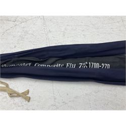 Hardy 'The Palakona' split cane fly fishing rod, Shakespeare Flymaster Composite rod and a Shakespeare Sigma Graphite rod, collection of fly reels including Farlow's Serpent, Abu Svangsta Delta 3 and Intrepid Gearfly and three trout fly fishing books