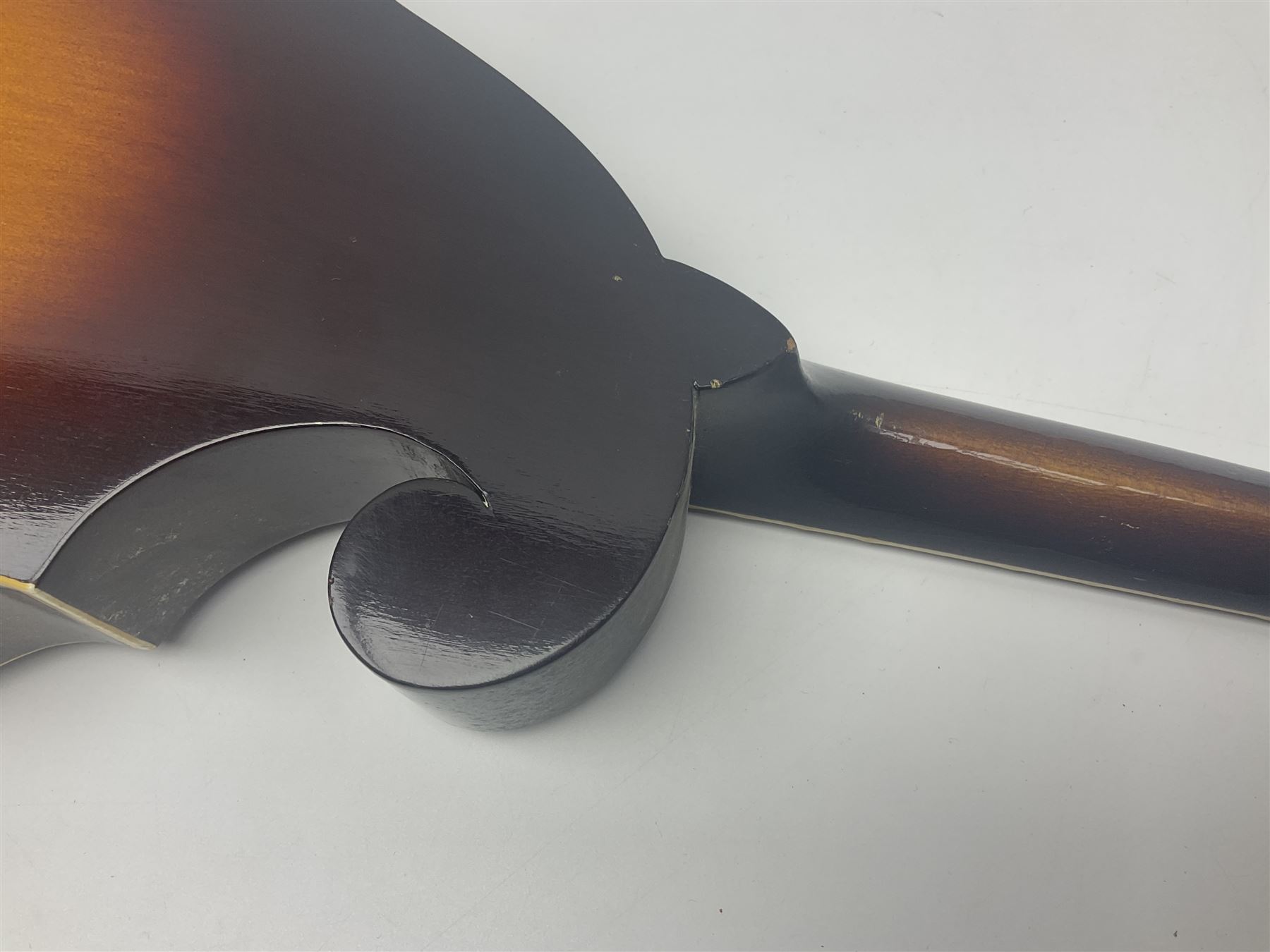 American Sterling T.B.C. Chicago eight-string mandolin with sunburst finish; bears maker's label; L63cm