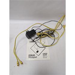 Spirit Folio Notepad mixer, together with a Roland pedal and a Suntech metronome tuner