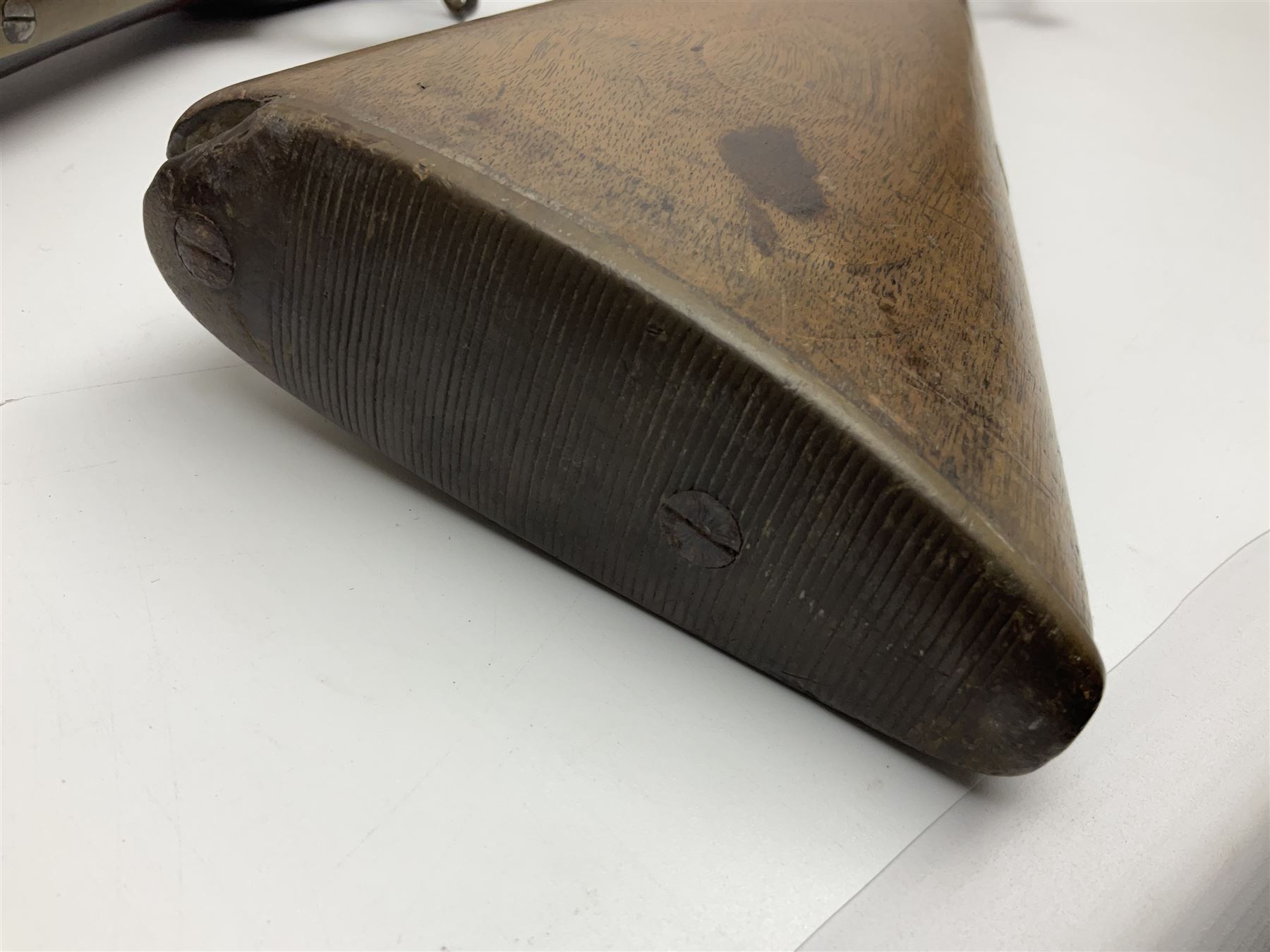 19th century Indian .577 Enfield muzzle loading rifle, proofed for 26-bore, the 98.5cm barrel with three barrel bands and later ram rod L140cm overall; 19th century Belgian side-by-side double barrel percussion shotgun, approximately 20-bore, with 74cm barrels and studded walnut stock, lock plate marked 'Liege 1868' and 'V. Gulikers-Maquinay' L117cm overall; and another side-by-side double barrel shotgun by Smythe with underlever opening (3)