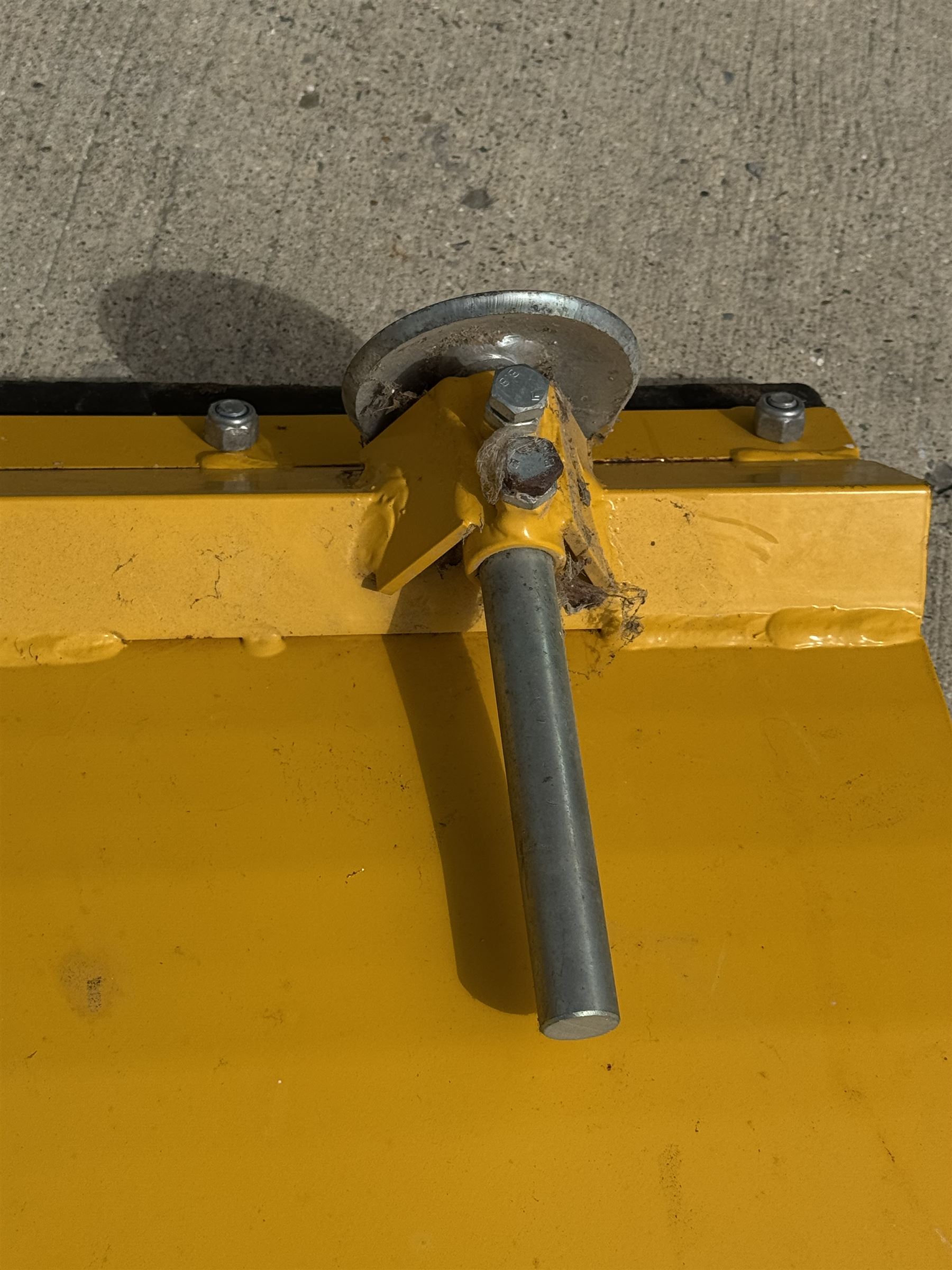 Lewis forklift snow plough attachment