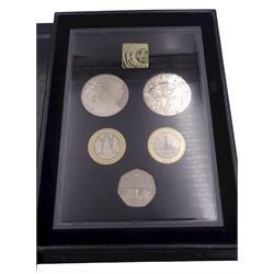 The Royal Mint United Kingdom 2015 proof coin set, commemorative edition, cased with certificate