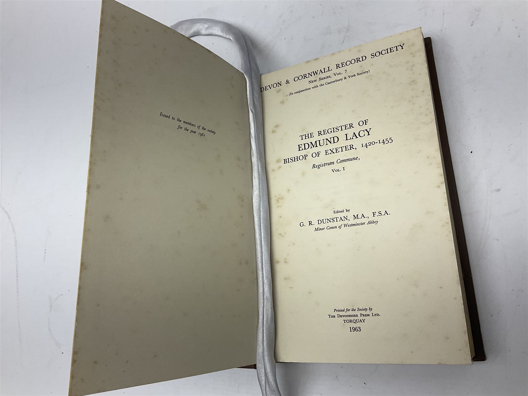 Collection of books, to include four 1920s Great Western Railway publications on Abbeys, Castles and Cathedrals, including three hardback examples, together with The Bible Designed to be Read as Literature, The Register of Edmund Lacy Bishop of Exeter 1420-1455 Vols 1-5, Laura Knight by Janet Dunbar, A Calendar of Cornish Glebe Terriers 1673-1735, The Parliamentary Survey of the Duchy of Cornwall Parts 1 and 2 and two Bradburys Hallmarks books