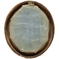 French School (19th century): Small Portrait of a Gentleman, watercolour, indistinctly signed and inscribed verso 9.5cm x 8cm
