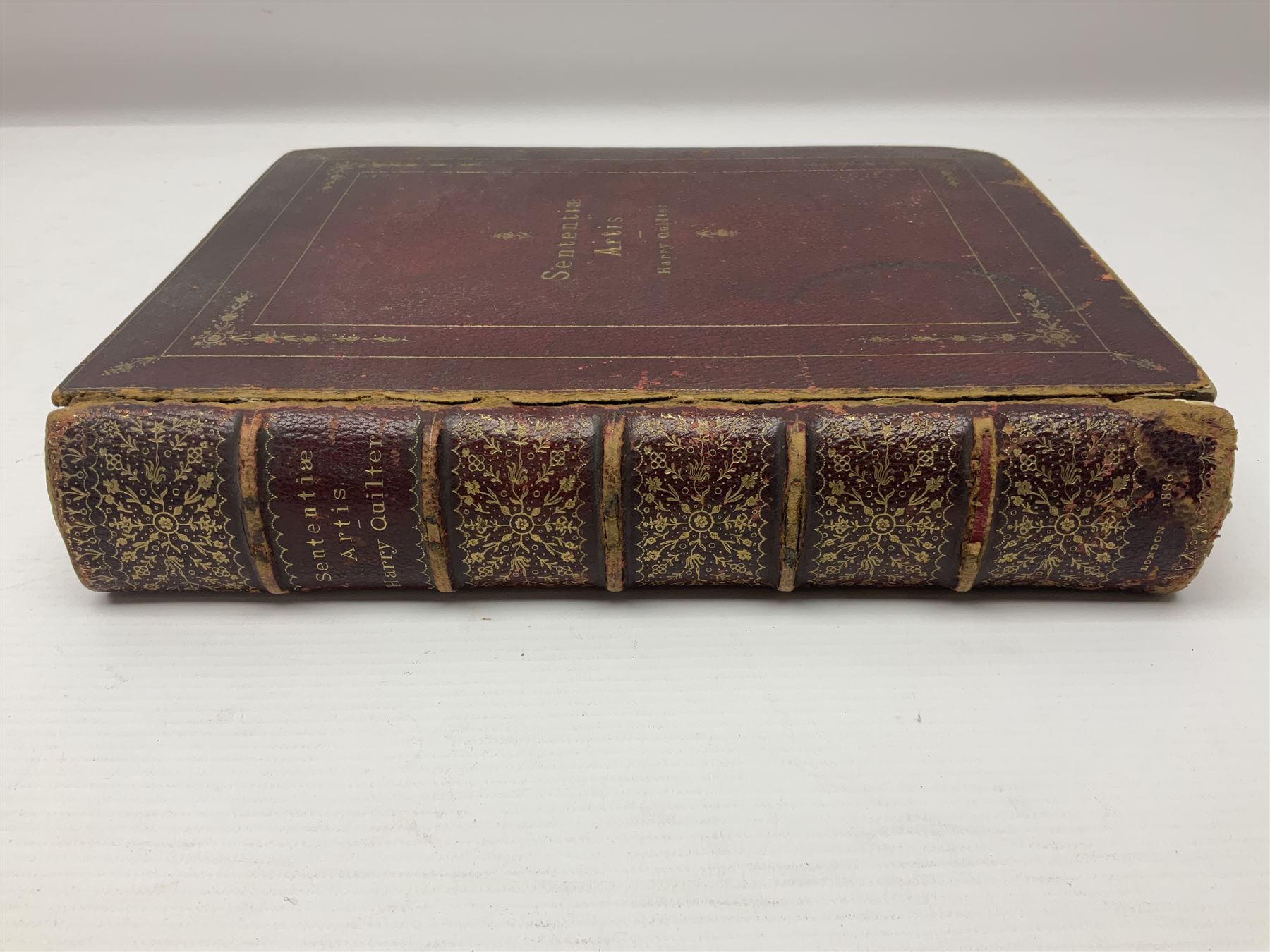 Harry Quilter; Sententiae Artis, Author's Edition 1886,signed and dated by author