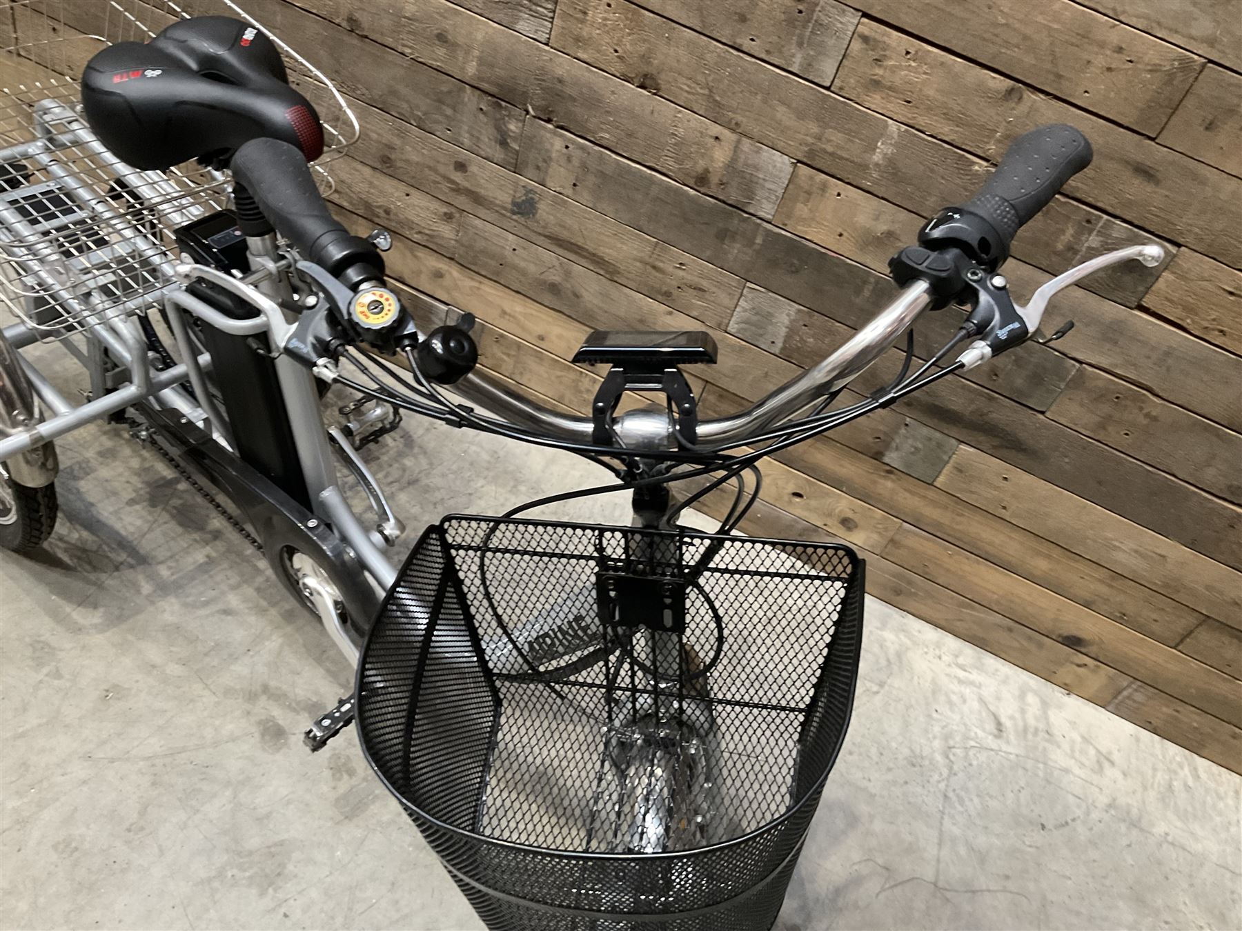 Alpine electric tilt trike - power assisted with throttle (no need to pedal), 15.5mph with 40 mile range, only 37 miles from new, silver finish, removable battery with charger, YoungDo gell seat with cover, £2749 new.