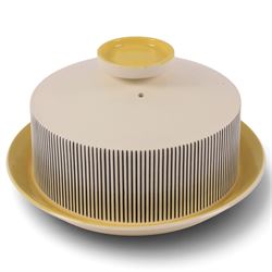 John Clappison for Hornsea pottery, Sunshine cheese dome, together with two Summit butter dishes, two compote dishes, salt and pepper shaker 