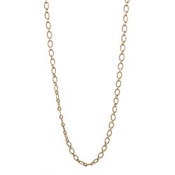 9ct gold fancy link necklace, stamped 9.375, approx 29.15gm