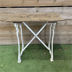 19th century white painted cast iron garden table - THIS LOT IS TO BE COLLECTED BY APPOINTMENT FROM DUGGLEBY STORAGE, GREAT HILL, EASTFIELD, SCARBOROUGH, YO11 3TX