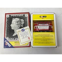 Nineteen boxed Corgi die-cast models sets, to include 50th Anniversary Battle of Britain, The Ruddles, The Bass, Ford- the general utility car, 150th Anniversary Penny Post, White Bread, Charrington etc